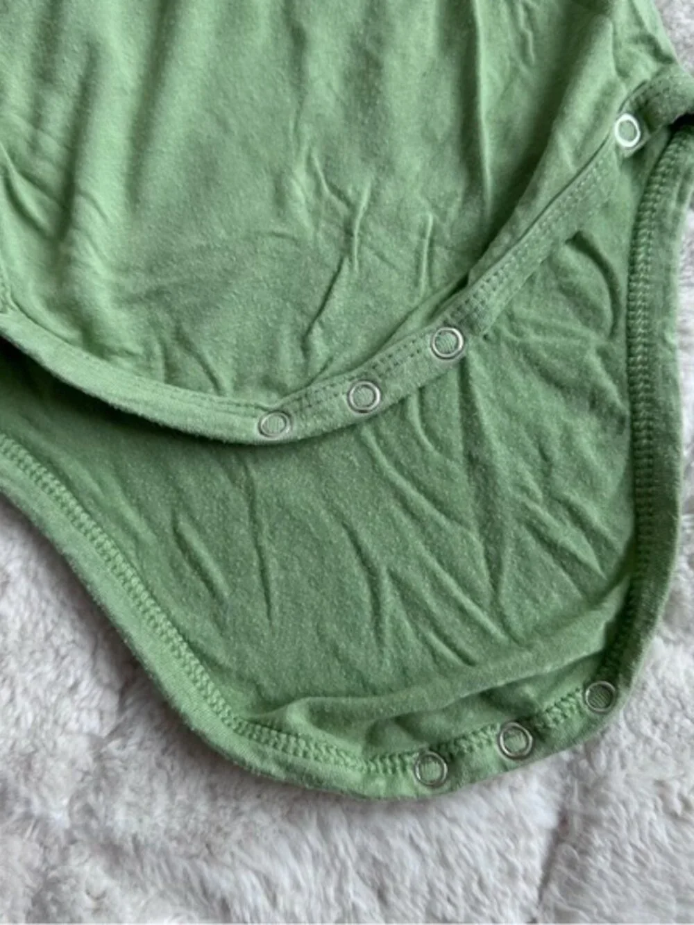 Kate Quinn | Green Solid Long Sleeve Kimono Wrap Bodysuit | Size 6-12 Months